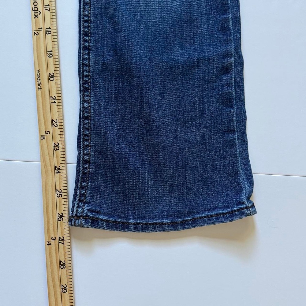 Lee Jeans Womens 6P Regular Bootcut Mid Rise Dark Wash Blue Denim 1CMBEW7 - Picture 6 of 6